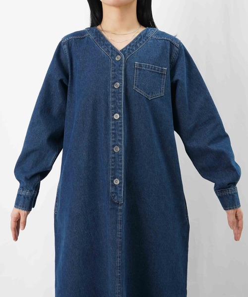 LC/LLL 前釦開きデニムワンピース（ワンピース）｜LUCA/LADY LUCK LUCA