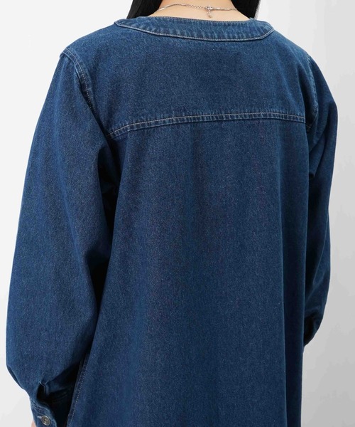 LUCA/LADY LUCK LUCA（ルカ/レディラックルカ）の「LC/LLL 前釦開きデニムワンピース（ワンピース・レディース・ネイビー/インディゴブルー・FREE）」の21枚目の写真