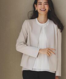 新品 Reflect リフレクト ノーカラージャケット ツイード イタリア生地