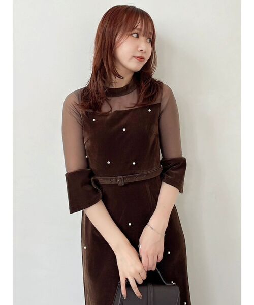 dazzlin（ダズリン）の「【藤井サチコラボ】パールビジューベロア