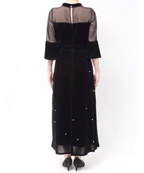 藤井サチコラボ】パールビジューベロアナロードレス（ドレス