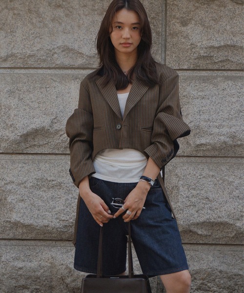 BONBOM×Ameri HOUNDSTOOTH GARTER JACKET新品 BONBOM×Ameri HOUNDSTOOTH GARTER JACKET