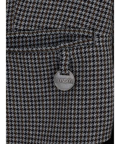 AMERI HOUNDSTOOTH GARTER JACKETブラウンF新品 BONBOM×Ameri HOUNDSTOOTH GARTER JACKET