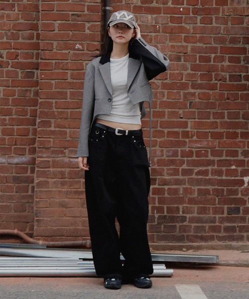 BONBOM×Ameri HOUNDSTOOTH GARTER JACKET（テーラードジャケット