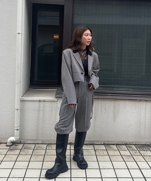 BONBOM×Ameri HOUNDSTOOTH GARTER JACKET（テーラードジャケット