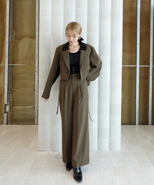 BONBOM×Ameri HOUNDSTOOTH GARTER JACKET（テーラードジャケット