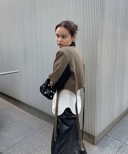 BONBOM×Ameri HOUNDSTOOTH GARTER JACKET（テーラードジャケット