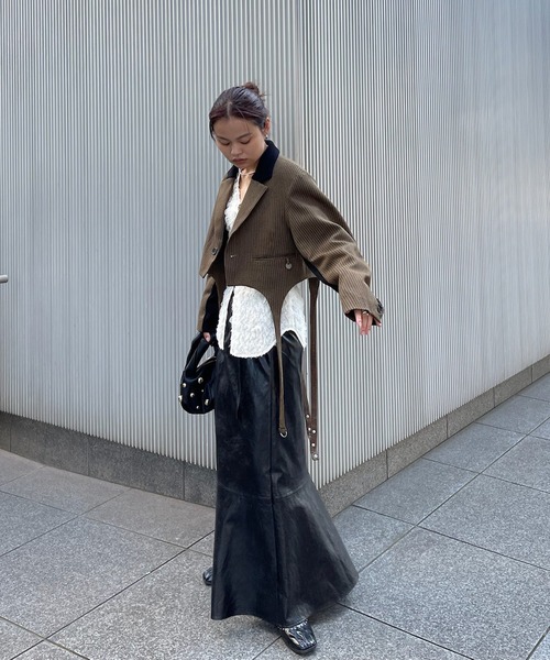 ジャケット・アウター AMERI MEDI HOUNDSTOOTH JACQUARD JACKET AMERI MEDI HOUNDSTOOTH JACQUARD JACKET