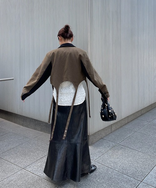 BONBOM×Ameri HOUNDSTOOTH GARTER JACKET（テーラードジャケット