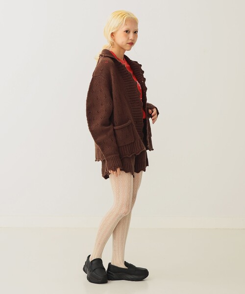 BEAMS COUTURE(ビームスクチュール)の「アイレット ニット ショートパンツ(その他パンツ・レディース・ブラウン系その他3/オフホワイト・ONE SIZE)」の13枚目の写真