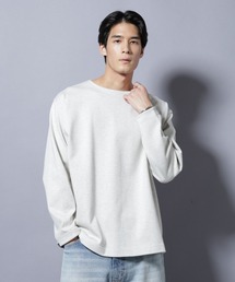 NANO universe（ナノユニバース）の「天竺ヘビーコットンボートネックＴシャツ 長袖（Tシャツ/カットソー・メンズ）」