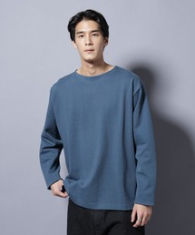 天竺ヘビーコットンボートネックTシャツ 長袖
