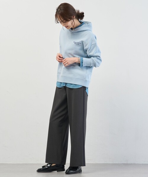 J.PRESS(ジェイプレス)の「ジョーゼット裏起毛 ワイド パンツ(その他パンツ・レディース・ネイビー系/グレー系・11/9/7)」の13枚目の写真