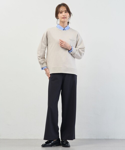 J.PRESS(ジェイプレス)の「ジョーゼット裏起毛 ワイド パンツ(その他パンツ・レディース・ネイビー系/グレー系・11/9/7)」の21枚目の写真