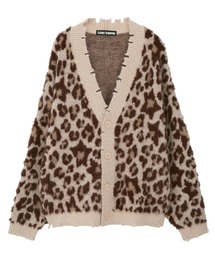 Candy Stripper | FLUFFY STAR LEOPARD KNIT カーディガン(カーディガン/ボレロ)