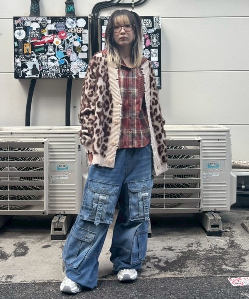 Candy Stripper（キャンディストリッパー）の「FLUFFY STAR LEOPARD KNIT カーディガン（カーディガン/ボレロ・レディース・アイボリー/ラベンダー/ヘザーグレー・FREE）」の9枚目の写真