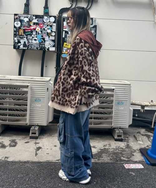 Candy Stripper（キャンディストリッパー）の「FLUFFY STAR LEOPARD KNIT カーディガン（カーディガン/ボレロ・レディース・アイボリー/ラベンダー/ヘザーグレー・FREE）」の12枚目の写真