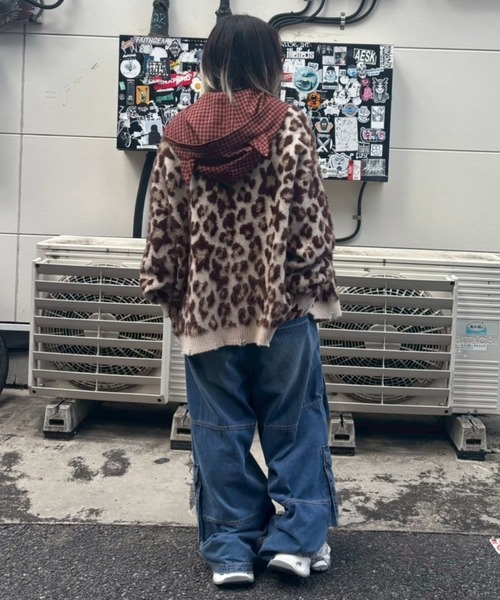 Candy Stripper（キャンディストリッパー）の「FLUFFY STAR LEOPARD KNIT カーディガン（カーディガン/ボレロ・レディース・アイボリー/ラベンダー/ヘザーグレー・FREE）」の13枚目の写真