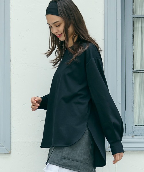 オンライン限定】LACOSTE バルーンスリーブ サイドスリット オーバー