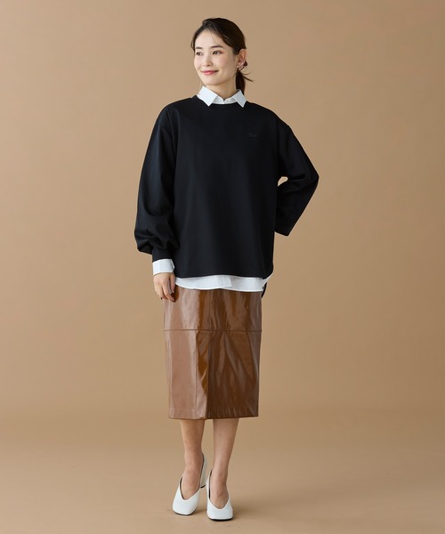 オンライン限定】LACOSTE バルーンスリーブ サイドスリット オーバー