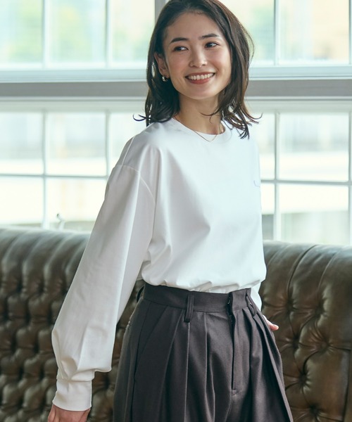 オンライン限定】LACOSTE バルーンスリーブ サイドスリット オーバー