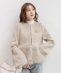 RANDA（ランダ）の「2WAY フェイクファーショートジャケット（ブルゾン）」