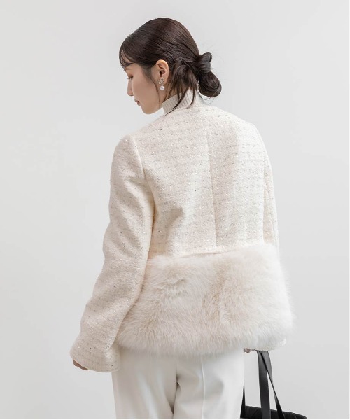 2WAY フェイクファーショートジャケット（ブルゾン）｜RANDA（ランダ