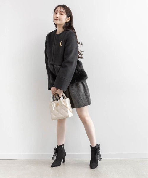 RANDA(ランダ)の「2WAY フェイクファーショートジャケット(ブルゾン・レディース・ホワイト系その他/ベージュ・0/1)」の15枚目の写真