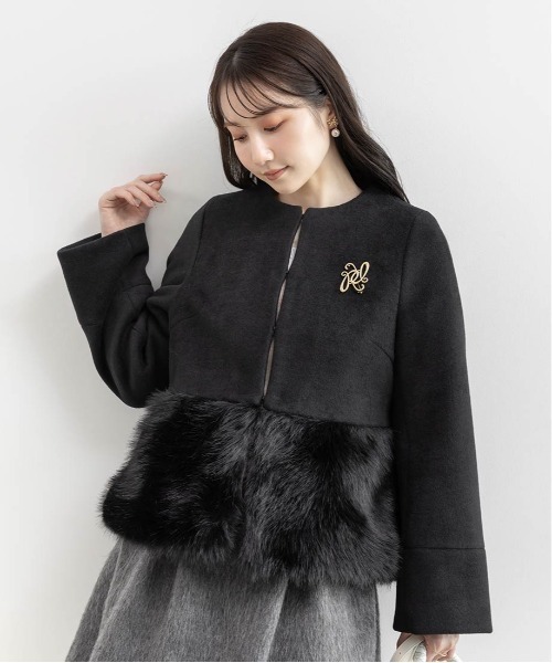 RANDA ランダ 2WAY フェイクファー ショート ジャケット 2WAY フェイクファーショートジャケットRANDA公式サイト