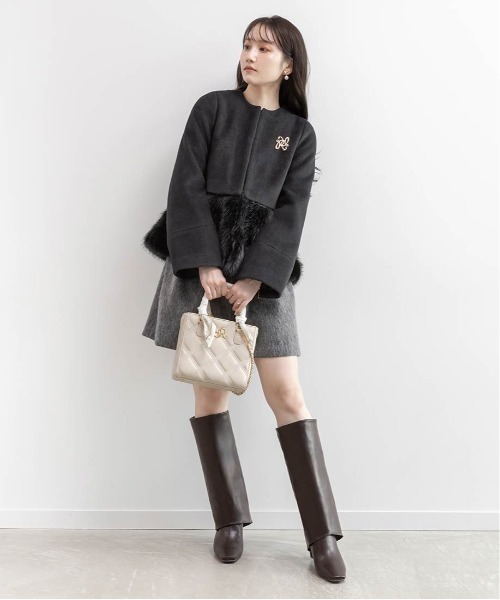 2WAY フェイクファーショートジャケット（ブルゾン）｜RANDA（ランダ