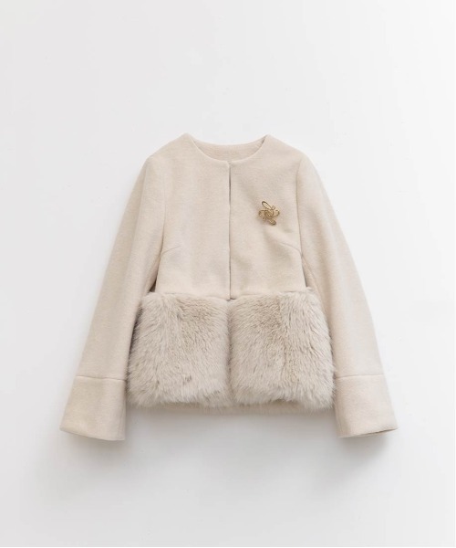 2WAY フェイクファーショートジャケット（ブルゾン）｜RANDA（ランダ