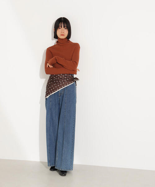 N.（N. Natural Beauty Basic）（エヌエヌナチュラルビューティーベーシック）の「ベーシックタートルネックニット（ニット/セーター・レディース・キャメル/イエロー/ターコイズブルー/オフホワイト・MEDIUM）」の22枚目の写真