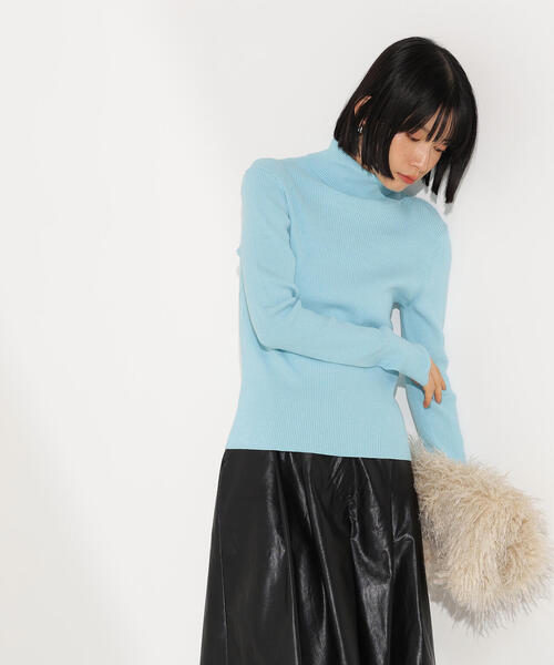 N.（N. Natural Beauty Basic）（エヌエヌナチュラルビューティーベーシック）の「ベーシックタートルネックニット（ニット/セーター・レディース・キャメル/イエロー/ターコイズブルー/オフホワイト・MEDIUM）」の9枚目の写真