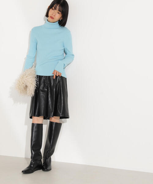 N.（N. Natural Beauty Basic）（エヌエヌナチュラルビューティーベーシック）の「ベーシックタートルネックニット（ニット/セーター・レディース・キャメル/イエロー/ターコイズブルー/オフホワイト・MEDIUM）」の11枚目の写真