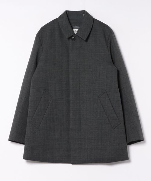 MEN'S MELROSE(メンズメルローズ)の「ウレタンボンディングバルカラーコート | 防風(ステンカラーコート・メンズ・ネイビー/チャコールグレー・2/3/4/5)」の2枚目の写真