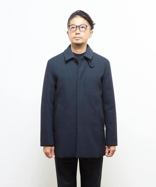 MEN'S MELROSE(メンズメルローズ)の「ウレタンボンディングバルカラーコート | 防風(ステンカラーコート・メンズ・ネイビー/チャコールグレー・2/3/4/5)」の3枚目の写真