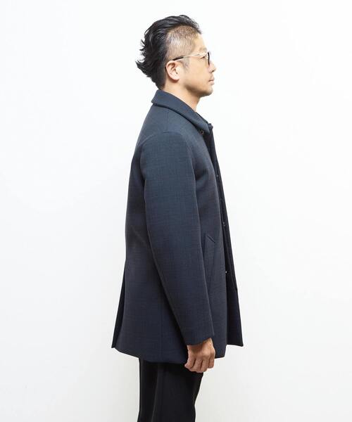 MEN'S MELROSE(メンズメルローズ)の「ウレタンボンディングバルカラーコート | 防風(ステンカラーコート・メンズ・ネイビー/チャコールグレー・2/3/4/5)」の6枚目の写真