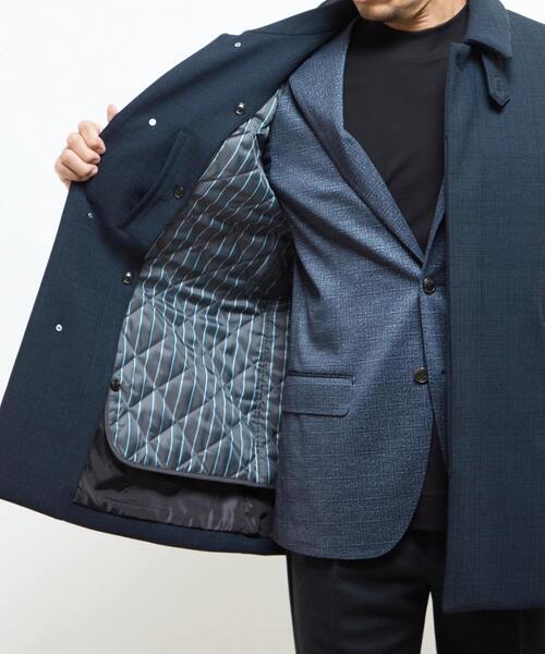 MEN'S MELROSE(メンズメルローズ)の「ウレタンボンディングバルカラーコート | 防風(ステンカラーコート・メンズ・ネイビー/チャコールグレー・2/3/4/5)」の11枚目の写真