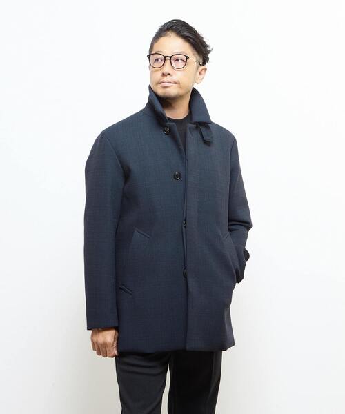 MEN'S MELROSE(メンズメルローズ)の「ウレタンボンディングバルカラーコート | 防風(ステンカラーコート・メンズ・ネイビー/チャコールグレー・2/3/4/5)」の19枚目の写真