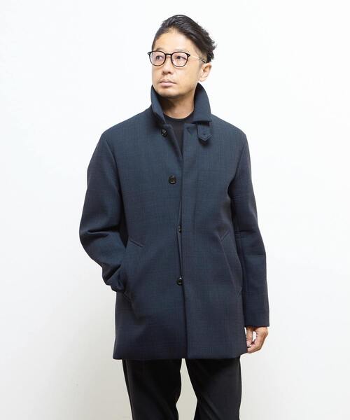 MEN'S MELROSE(メンズメルローズ)の「ウレタンボンディングバルカラーコート | 防風(ステンカラーコート・メンズ・ネイビー/チャコールグレー・2/3/4/5)」の20枚目の写真