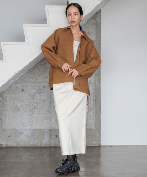 HEREIAM（ヘレイアム）の「【HEREIAM】ハイウエストナロースカート（スカート・レディース・アイボリー/ブラック・SMALL/MEDIUM）」の10枚目の写真