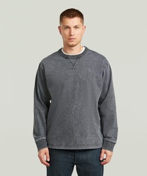 G-STAR | WASHED SWEATER/ヴィンテージライクウォッシュド加工オーバーダイオーバーサイズスウェット/トレーナー(スウェット)