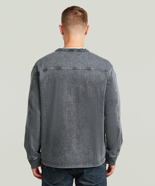 G-STAR（ジースター）の「WASHED SWEATER/ヴィンテージライクウォッシュド加工オーバーダイオーバーサイズスウェット/トレーナー（スウェット・メンズ・ブラウン系その他/ブラック系その他/ブルー系その他・X-SMALL/SMALL/MEDIUM/LARGE/X-LARGE）」の19枚目の写真