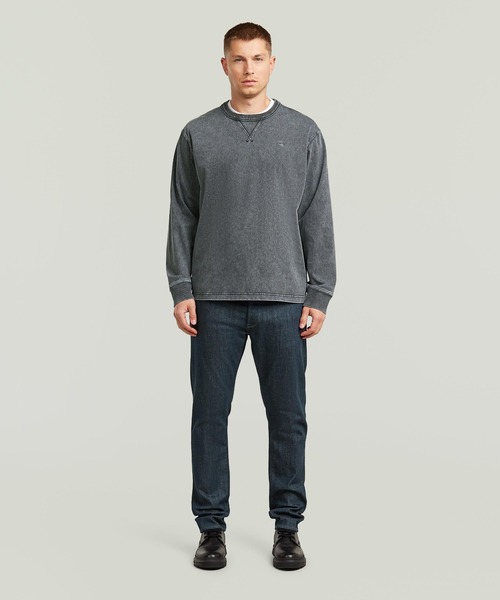 G-STAR（ジースター）の「WASHED SWEATER/ヴィンテージライクウォッシュド加工オーバーダイオーバーサイズスウェット/トレーナー（スウェット・メンズ・ブラウン系その他/ブラック系その他/ブルー系その他・X-SMALL/SMALL/MEDIUM/LARGE/X-LARGE）」の20枚目の写真