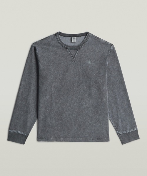 G-STAR（ジースター）の「WASHED SWEATER/ヴィンテージライクウォッシュド加工オーバーダイオーバーサイズスウェット/トレーナー（スウェット・メンズ・ブラウン系その他/ブラック系その他/ブルー系その他・X-SMALL/SMALL/MEDIUM/LARGE/X-LARGE）」の6枚目の写真