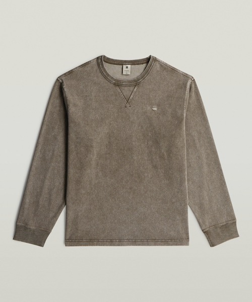 G-STAR（ジースター）の「WASHED SWEATER/ヴィンテージライクウォッシュド加工オーバーダイオーバーサイズスウェット/トレーナー（スウェット・メンズ・ブラウン系その他/ブラック系その他/ブルー系その他・X-SMALL/SMALL/MEDIUM/LARGE/X-LARGE）」の12枚目の写真
