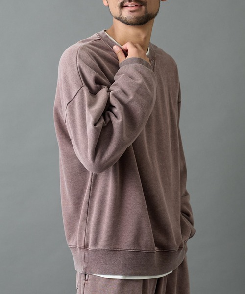 COLONY 2139（コロニートゥーワンスリーナイン）の「パウダー加工スウェットクルーネック（スウェット・メンズ・バーガンディー/ブラック/グレー・LARGE/MEDIUM）」の14枚目の写真