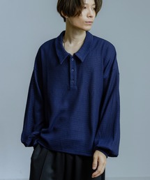 improves | ワッフル編み 長袖ポロシャツ(ポロシャツ)