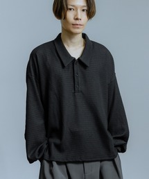 improves（インプローブス）の「ワッフル編み 長袖ポロシャツ（ポロシャツ）」