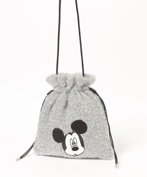Disney(ディズニー)の「【MICKEY(ミッキー)】ラメ巾着ショルダー(ショルダーバッグ・レディース・ベージュ/シルバー・FREE)」の6枚目の写真